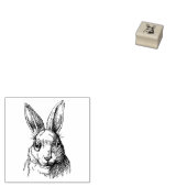 ラバースタンプとヴィンテージウサギ ラバースタンプ (押印)