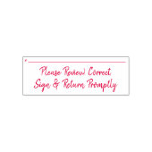 ラバースタンプの確認と署名 セルフインキングスタンプ (デザイン)