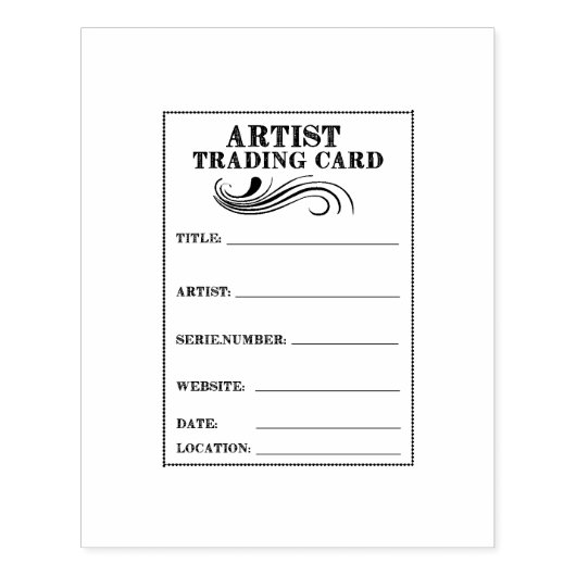 ラバースタンプアーティストのトレーディングカードバック高 ラバースタンプ (インプリント)