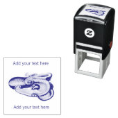 ラバースタンプ：ヴィンテージタコ+カスタマイズ可能文字 セルフインキングスタンプ (インサイチュ)