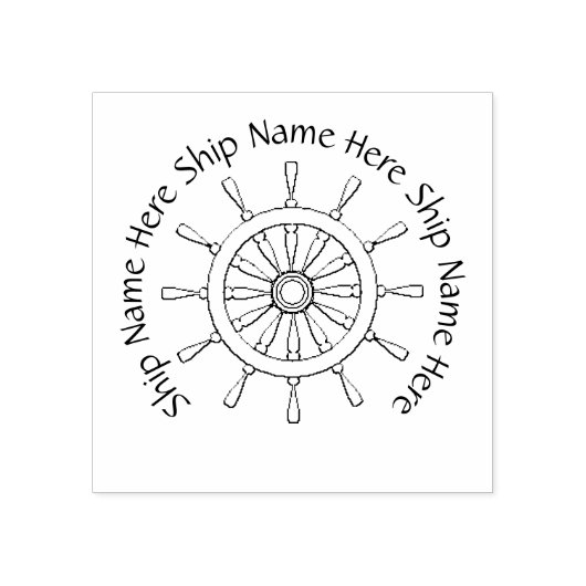 ラバースタンプ – 名前の付いた船舶用車輪 (インプリント)