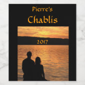 ラバーズアットサンセットレイクワインラベル ワインラベル (シングルラベル)