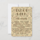 ラバーズタロットの意味 |金ゴールドブロンズの写真カード ノートカード (裏面)
