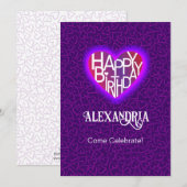 ラバーズハート® オーダーメイド バースデー カード/招待状 招待状 (正面/裏面)