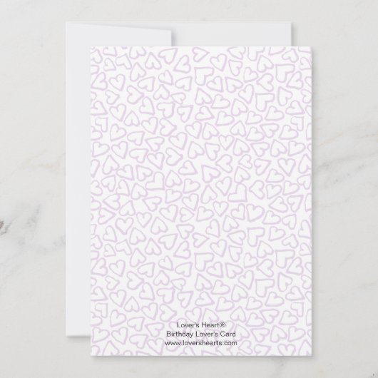ラバーズハート® 誕生日カード/招待状をカスタマイズ 招待状 (裏面)