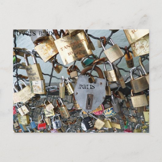 ラバーズブリッジロックパリセーヌモニュメントアモール ポストカード (正面)
