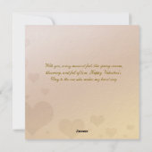 ラバーズ バレンタインデー カード - かわいい & エレガント (裏面)