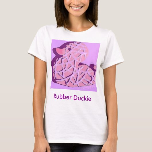 ラバーダッキーアポップ・アートのート Tシャツ (正面)