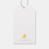 ラバーダッキーガールバースデーパーティーメッセージカード ギフトタグ (裏面)