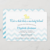 ラバーダッキーベビーシャワー招待状 招待状 (正面/裏面)