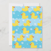 ラバーダッキー(アヒルちゃん)カウトキッド第1誕生日パーティーダック 招待状 (裏面)