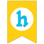 ラバーダッキー（アヒルちゃん）ハッピーファースト誕生日バンティングバナー バンティングフラッグ (第2の旗)