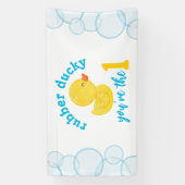 ラバーダッキー 1歳の誕生日パーティー 横断幕 (縦)