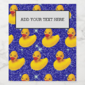 ラバーダックおもしろいイエローダッキーファーム動物愛好家 ワインラベル (シングルラベル)