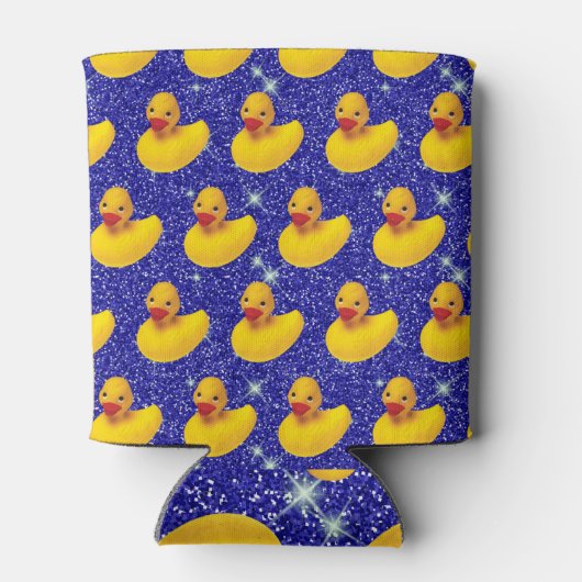 ラバーダックおもしろいイエローダッキーファーム動物愛好家 缶クーラー (裏面)