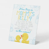 ラバーダックどのように大きいママの腹のシャワーゲーム 台座サイン (正面)