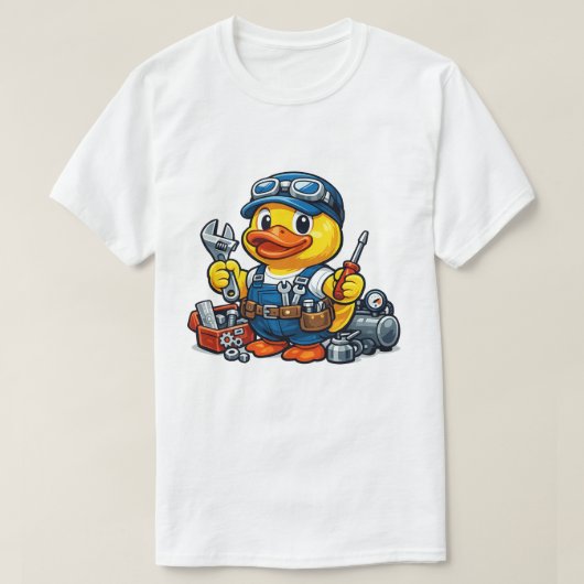 ラバーダックの整備士 Tシャツ (デザイン正面)