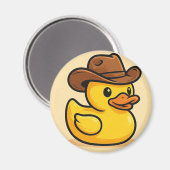 ラバーダックカウボーイハット マグネット (正面/裏面)