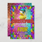 ラバーダックカスタムキャラクター招待状 招待状 (正面/裏面)