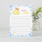 ラバーダックガールタイムカプセルノートメッセージカード サンキューカード (スタンド正面)