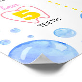 ラバーダックガールファースト誕生日マイルストーンサイン ポスター (角)