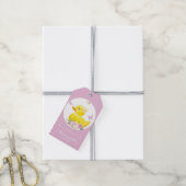 ラバーダックガールメッセージカード ギフトタグ (より糸付き)