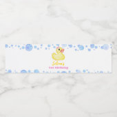 ラバーダックガール誕生日ウォーターボトルラベル ペットボトルラベル (シングルラベル)