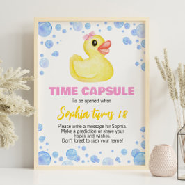 ラバーダックガール誕生日タイムカプセルサイン ポスター