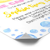 ラバーダックガール誕生日タイムカプセルサイン ポスター (角)