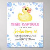 ラバーダックガール誕生日タイムカプセルサイン ポスター (正面)