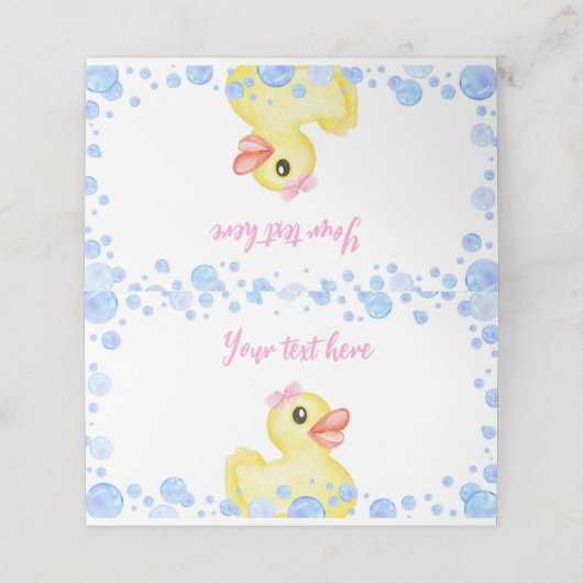 ラバーダックガール誕生日座席表 プレイスカード (外部開封)