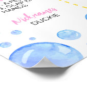 ラバーダックガール1stバースデーマイルストーンサイン ポスター (角)