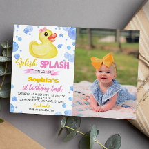 ラバーダックガール1st誕生日招待状