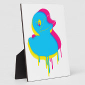 ラバーダックグラフィティポップ・アートのアートゴムダッキー(アヒルちゃん) フォトプラーク (側面)
