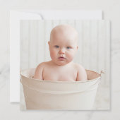 ラバーダックサンタのクリスマスバブル写真 カード (裏面)