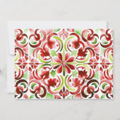 ラバーダックサンタウォーターの色のクリスマスフォト シーズンカード (裏面)