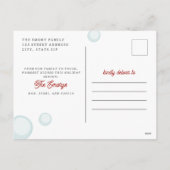 ラバーダックサンタクリスマスフォトウォーターカラー シーズンポストカード (裏面)