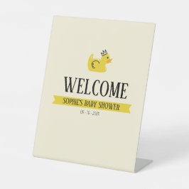 ラバーダックシャワー男女兼用ウェルカムサイン 台座サイン