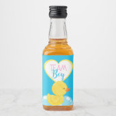 ラバーダックジェンダーがチームボーイの好意を明らかにする リキュールボトルラベル (正面)