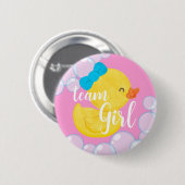 ラバーダックジェンダーリビールチームガールボタン 缶バッジ (正面&裏面)