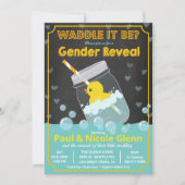 ラバーダックジェンダーリビールパーティの招待状 招待状 (正面)