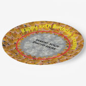 ラバーダックスパーソナライズされたフォトバースデーパーティー ペーパープレート (アングル)