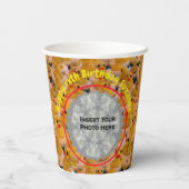 ラバーダックスパーソナライズされたフォトバースデーパーティー 紙コップ (裏面)