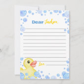 ラバーダックタイムカプセルノートメッセージカード サンキューカード (正面)