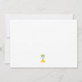 ラバーダックダッキー(アヒルちゃん)おむつベビーシャワー招待状 招待状 (裏面)