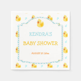 ラバーダックダッキー（アヒルちゃん）男女兼用アクアイエロー スタンダードカクテルナプキン