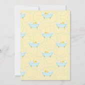 ラバーダックダッキー（アヒルちゃん）男女兼用アクアイエロー 招待状 (裏面)