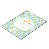 ラバーダックダッキー（アヒルちゃん）男女兼用ベビーシャワー ノートブック (左側)