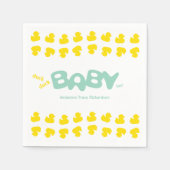 ラバーダックダックアヒルベビーベビーシャワー スタンダードカクテルナプキン (正面)