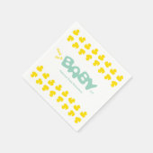 ラバーダックダックアヒルベビーベビーシャワー スタンダードカクテルナプキン (角)